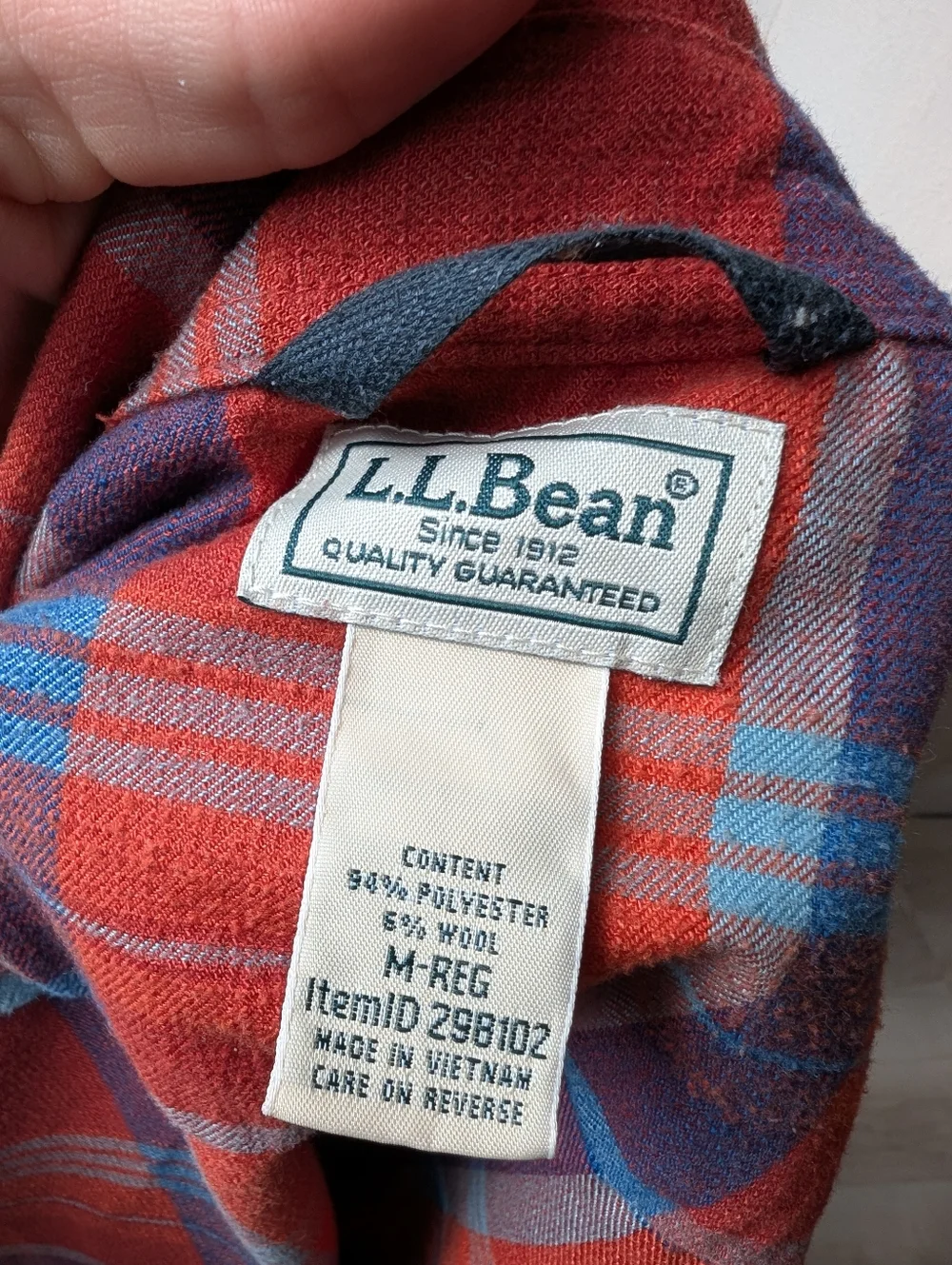 LL Bean Heavyweight Cotton Wool Snap Button Down Collared Shirt Elbow Patch - Picture 2 of 5